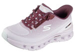 SKECHERS, trendige Damen-Sneaker, mit geformter Slip-Ins Fersenplatte WEISS-BORDEAUX